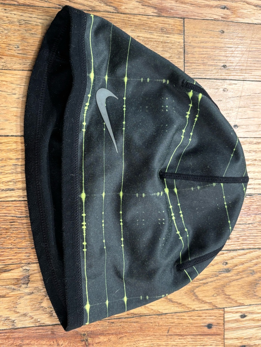 Nike Black with Neon Yellow Stripe Athletic Cap